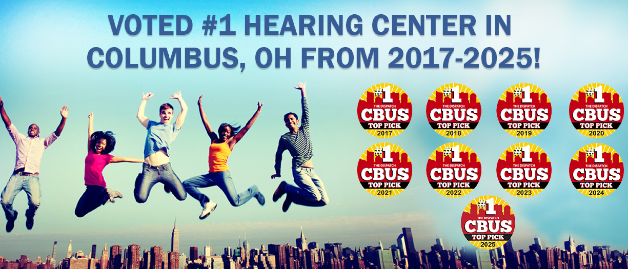 Voted #1 hearing center in Columbus from 2017-2024