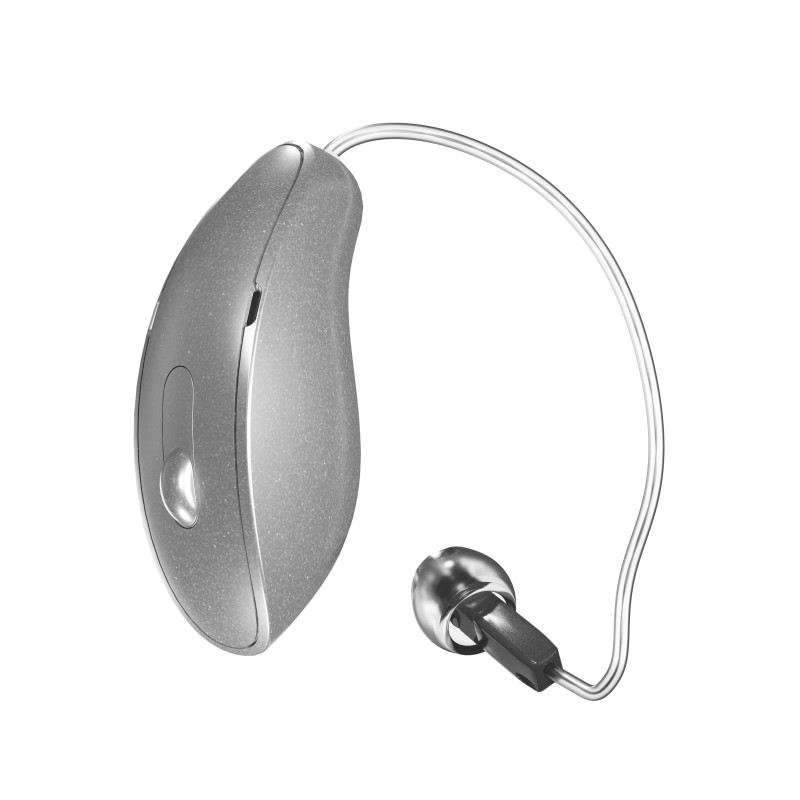 RIC receiver-in-canal hearing aid with discreet behind-the-ear design