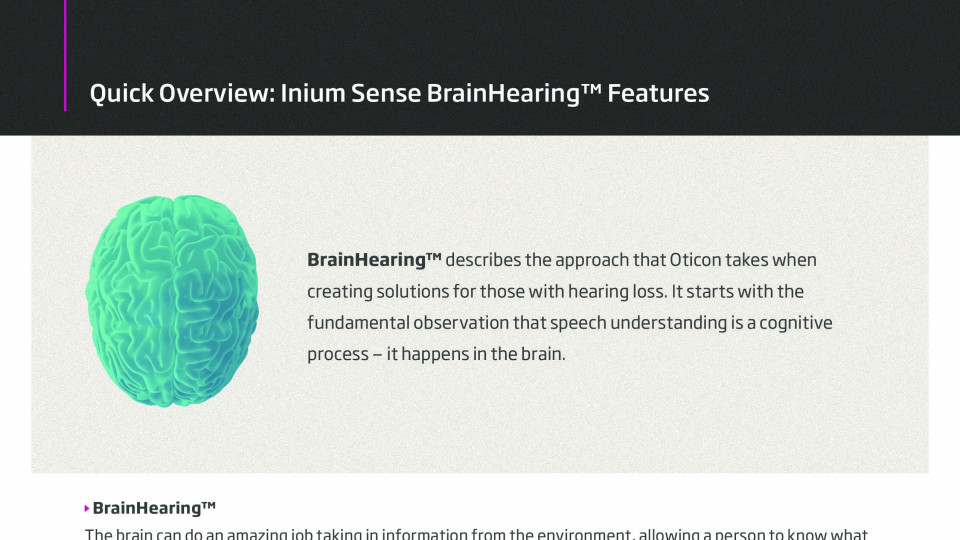 Oticon Brain Hearing Overview