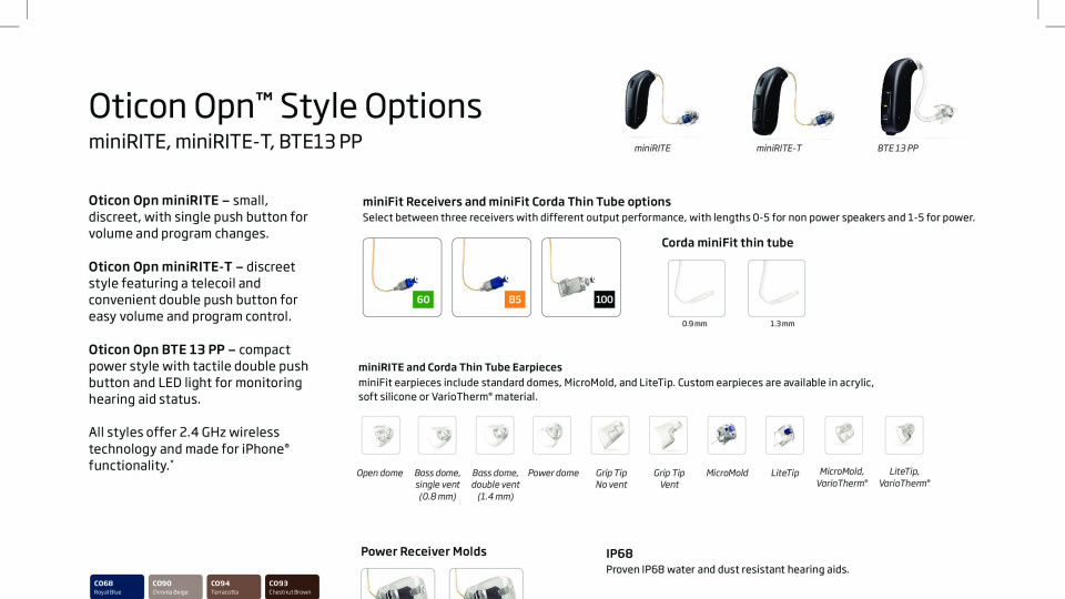Opn BTE Options by Oticon, Available at Absolute Hearing Solutions 