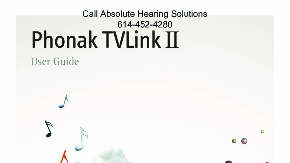 Phonak TVLink II User Guide