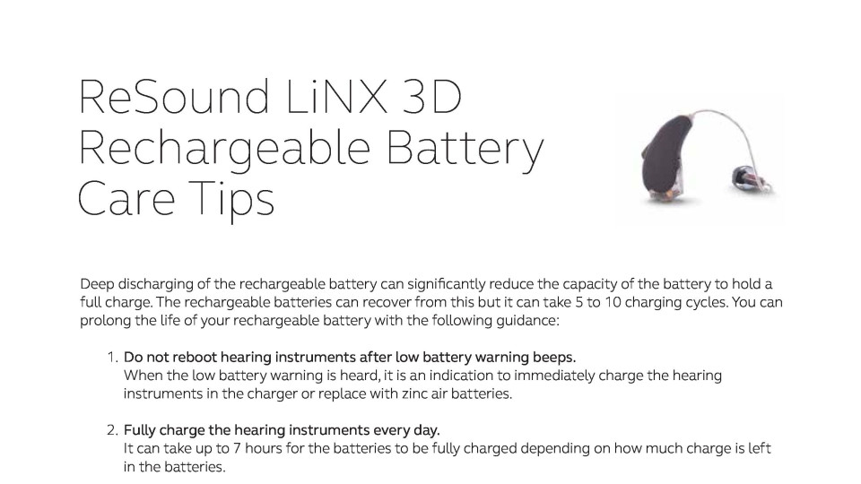 ReSound Rechargeable Battery Tips